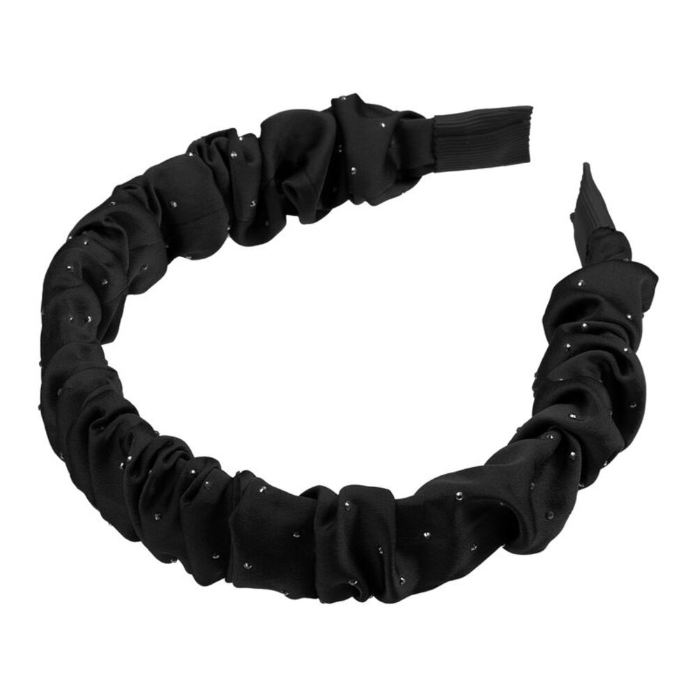 Solid Color Pleated Headband for All Hair Black